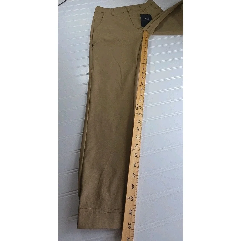 BYLT Premium Basics Everyday Pant Men 32 Tan Tapered Jogger Stretch NWT